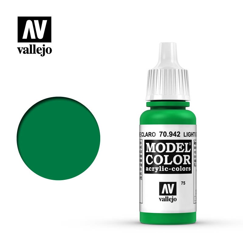 Pintura Acrílica, Verde Claro, 70942 Vallejo, Model Color, 17ml. nº75