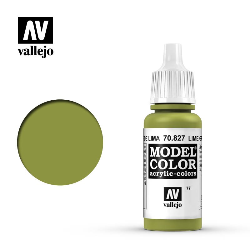 Pintura Acrílica, Verde Lima, 70827 Vallejo, Model Color, 17ml. nº77