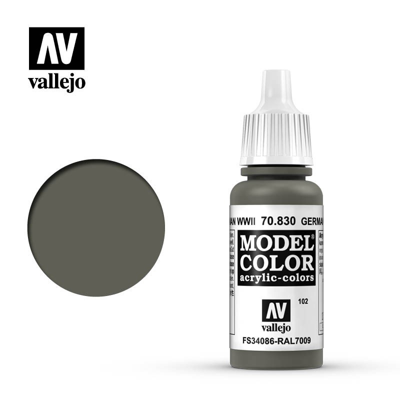 Pintura Acrílica, Verde Alemán WWII, 70830 Vallejo, Model Color, 17ml. nº102