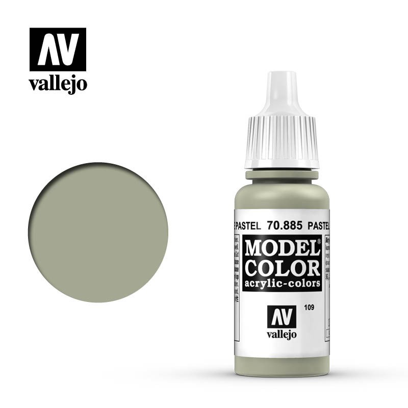 Pintura Acrílica, Verde Pastel, 70885 Vallejo, Model Color, 17ml. nº109