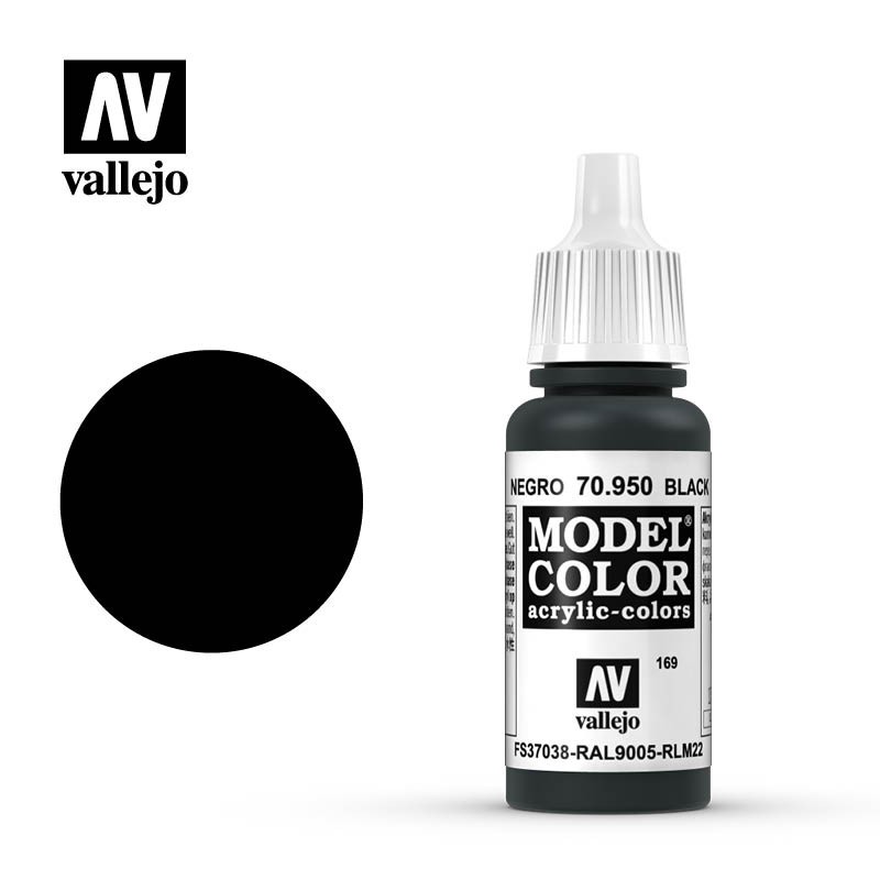 Pintura Acrílica, Negro, 70950 Vallejo, Model Color