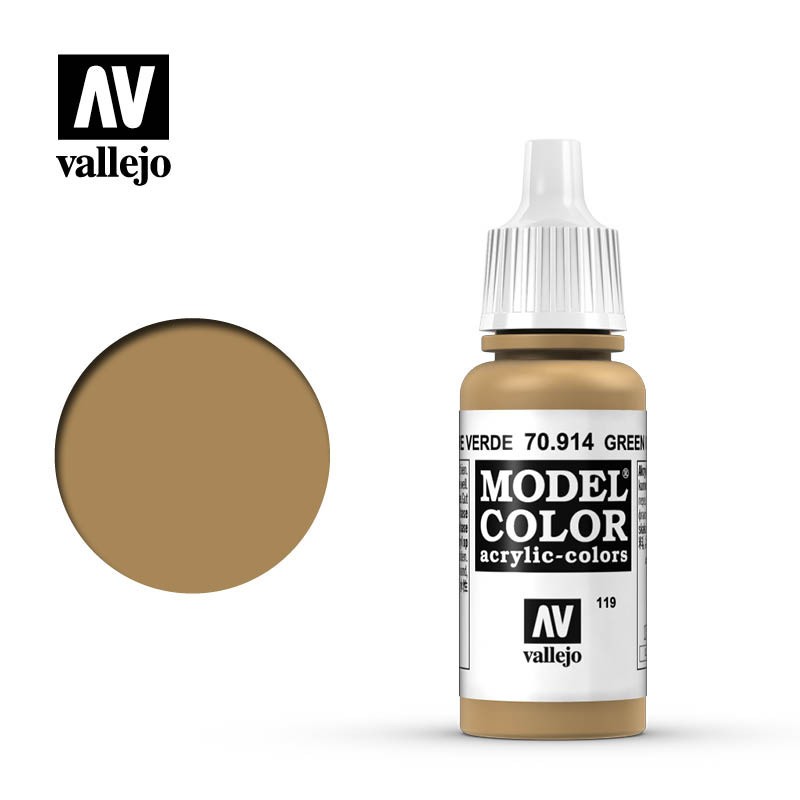 Pintura Acrílica, Ocre Verde, 70914 Vallejo, Model Color