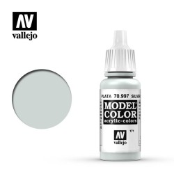 Pintura Acrílica, Plata, 70997 Vallejo, Model Color, 17ml. nº171