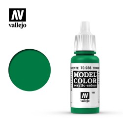 Pintura Acrílica, Verde Transparente, 70936 Vallejo, Model Color, 17ml. nº188