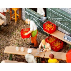 4 cajas de bebidas con botellas 180996 Faller Escala H0