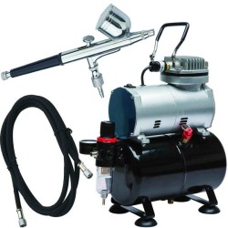 Juego aerografía con compresor de calderín 26106 DISMOER
