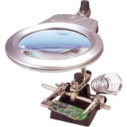 Robot de electrónica con Lupa, leds, pinzas de sujeccion y soporte de soldador 19101 DISMOER