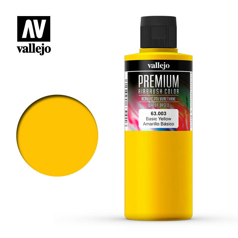 Pintura acrílica Premium, Amarillo 62003 Vallejo, 60 ml.