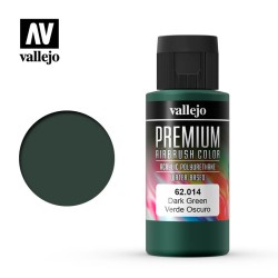 Pintura acrílica Premium, Verde oscuro 62014 Vallejo, 60 ml.