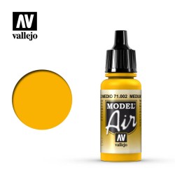 Pintura Acrílica, Amarillo Medio, 71002 Vallejo, Model Air, 17ml.