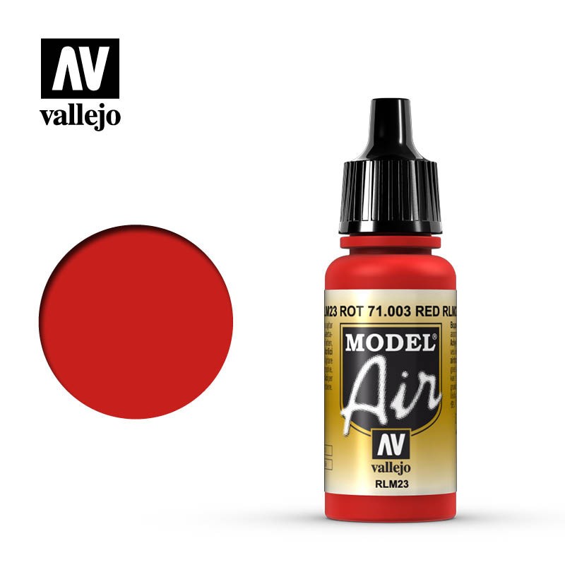 Pintura Acrílica, RLM23 Rojo, 71003 Vallejo, Model Air, 17ml.