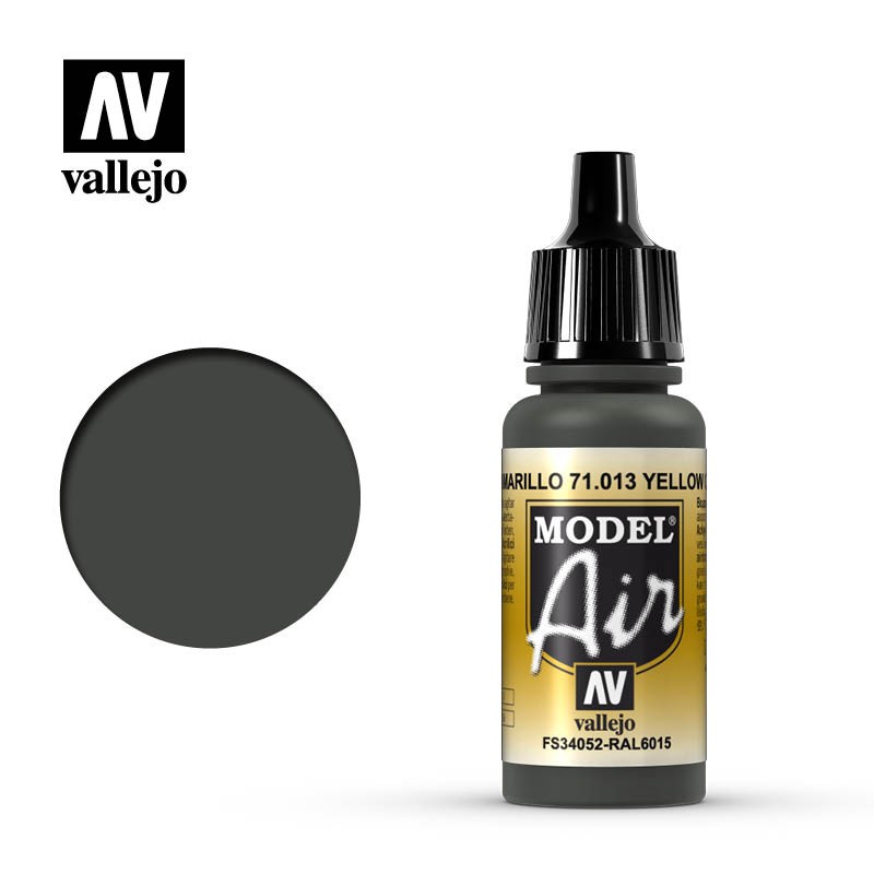Pintura Acrílica, Oliva Amarillo, 71013 Vallejo, Model Air, 17ml.