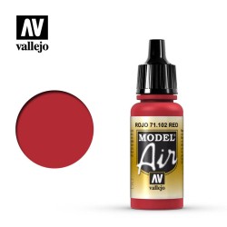 Pintura Acrílica, Rojo, 71102 Vallejo, Model Air, 17ml.