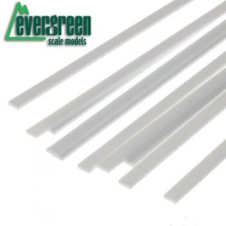 10 Tiras Escala H0 de estireno 0.60 x 0.80 mm EVERGREEN 8203