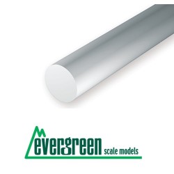 8 Varillas redondas de estireno 1.60 mm EVERGREEN 222