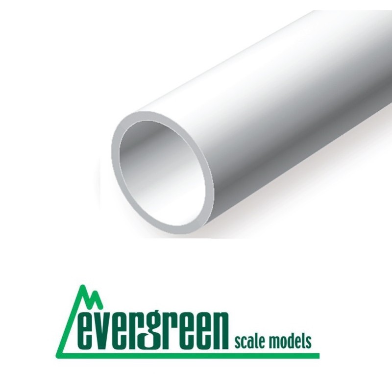 2 Tubos redondos de estireno 8.70 mm EVERGREEN 231