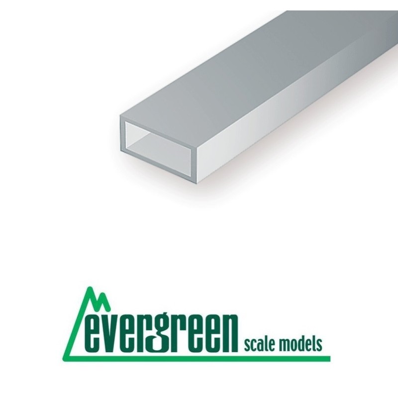 2 Tubos rectangulares de estireno 6.30 x 9.50 mm EVERGREEN 259