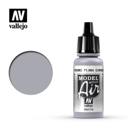 Pintura Acrílica, Cromo (Metalizado), 71064 Vallejo, Model Air, 17ml.