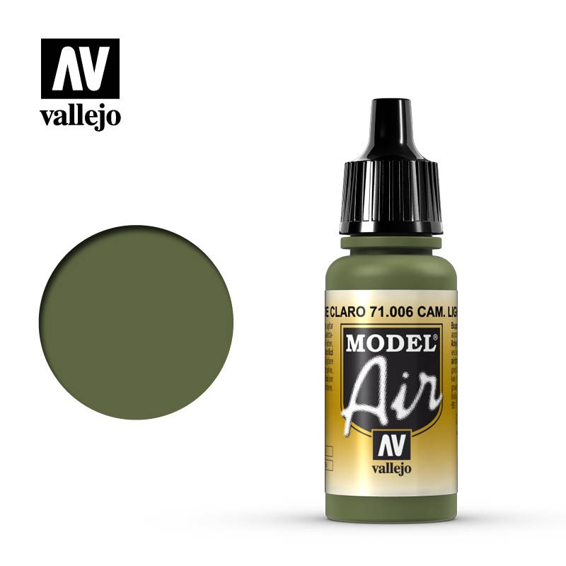 Pintura Acrílica, Verde Claro Cromo, 71006 Vallejo, Model Air, 17ml.