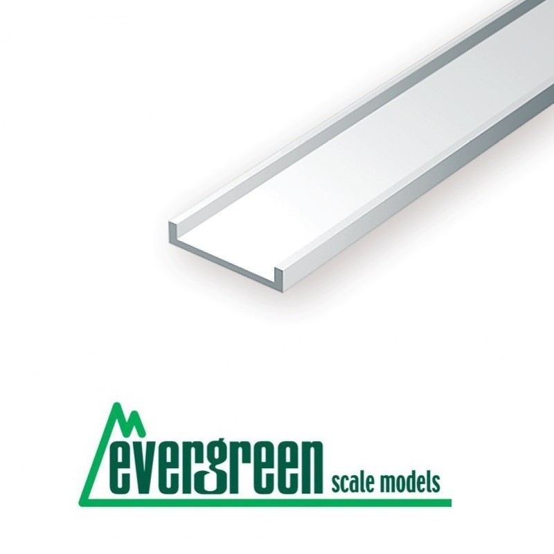 3 Perfiles en U de estireno 6.30 mm EVERGREEN 267