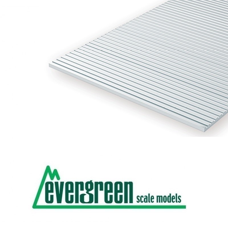 1 Plancha de estireno para vagones de mercancía 0.5 mm (1mm grosor) EVERGREEN 4037