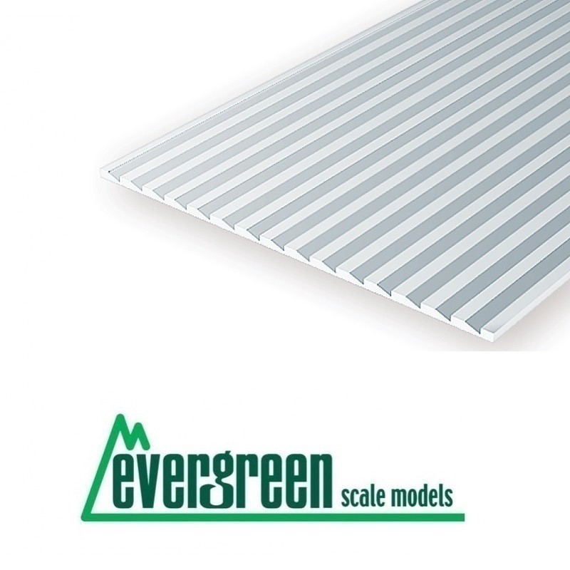 1 Plancha de estireno dentada de 3.70 mm EVERGREEN 4150