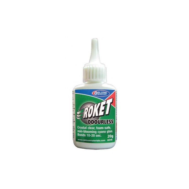 Pegamento cianocrilato Roket Odourless AD46 Deluxe Materials