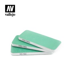 Set de 3 Lijas Flexibles, Doble Grano 04003 Vallejo