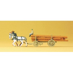 Carro con caballos y figuras 79477 PREISER Escala N