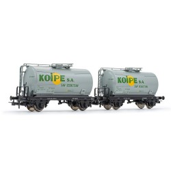 Set 2 vagónes cisterna "Koipe" RENFE HE6029 Electrotren Escala H0