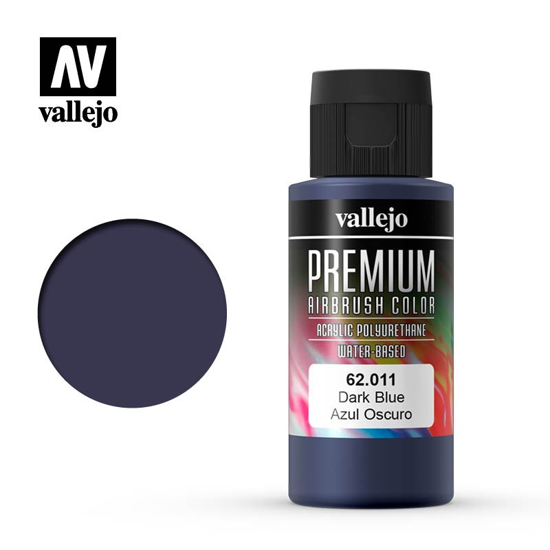 Pintura acrílica Premium, Azul oscuro 62011 Vallejo, 60 ml.