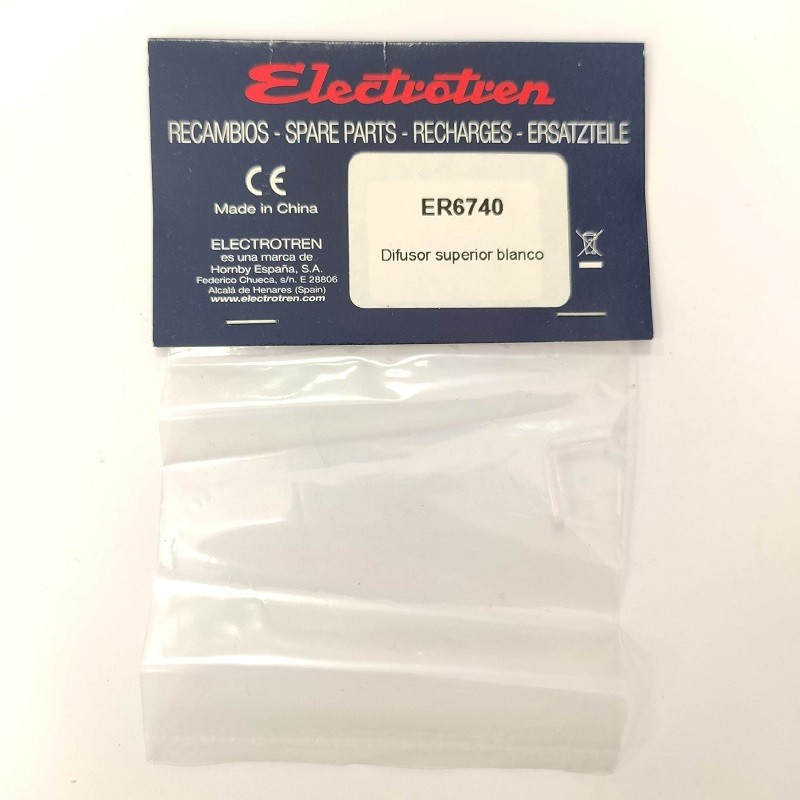 Difusor superior blanco ER6740 para 276 Alsthom Electrotren Escala H0