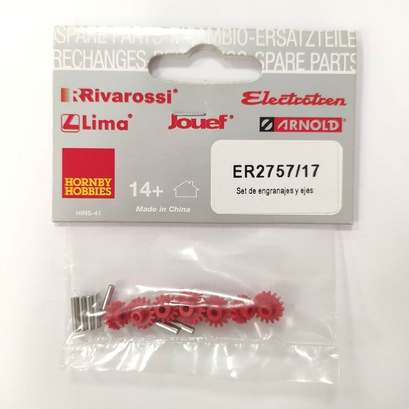 Set de engranajes y ejes ER2757/17 para 277 Electrotren Escala H0