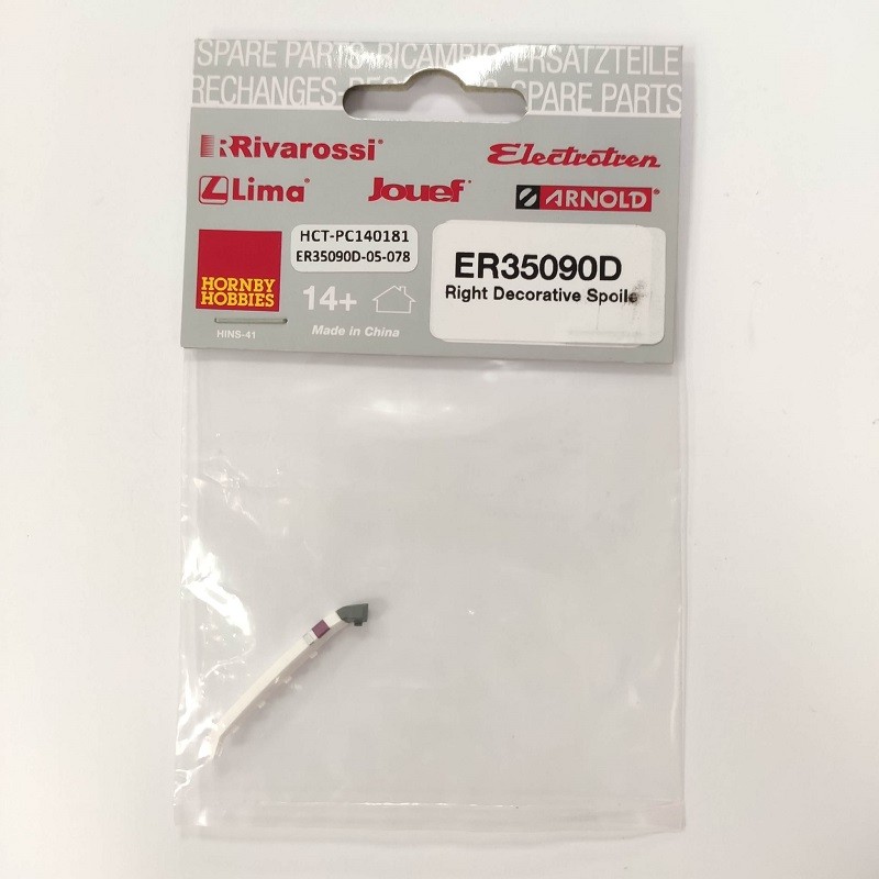 Terminal decorativo derecho ER35090D para AVE S-102 "Pato" Electrotren Escala H0