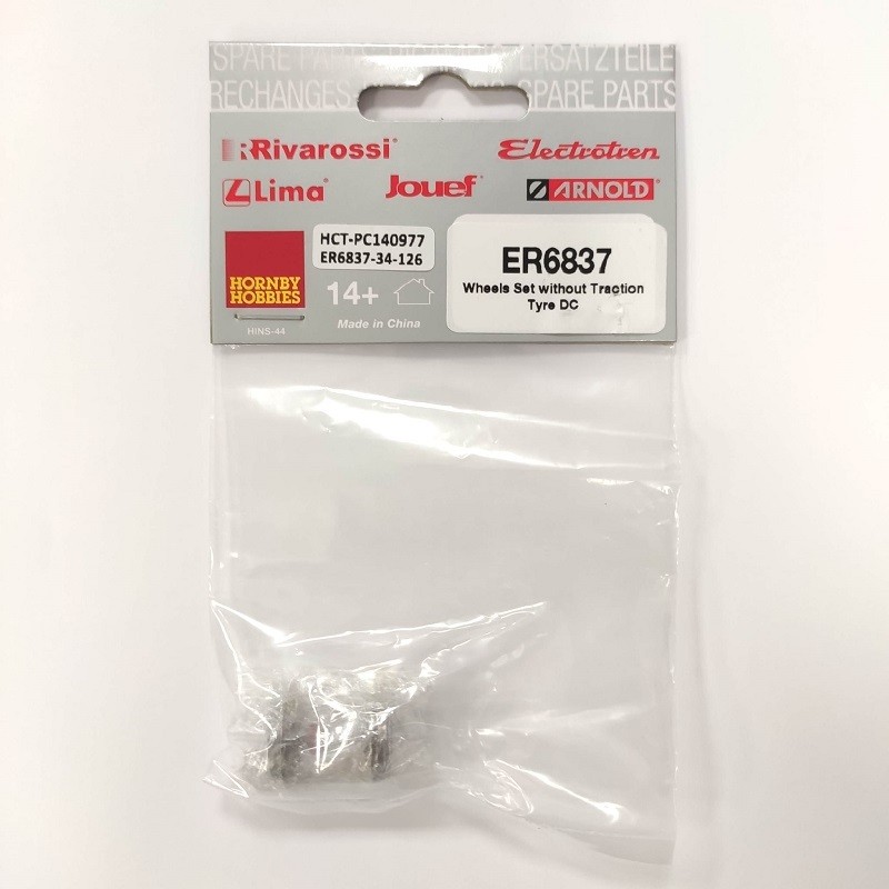 Eje con ruedas y engranaje DC, sin aro ER6837 para 353/354 Talgo Electrotren Escala H0