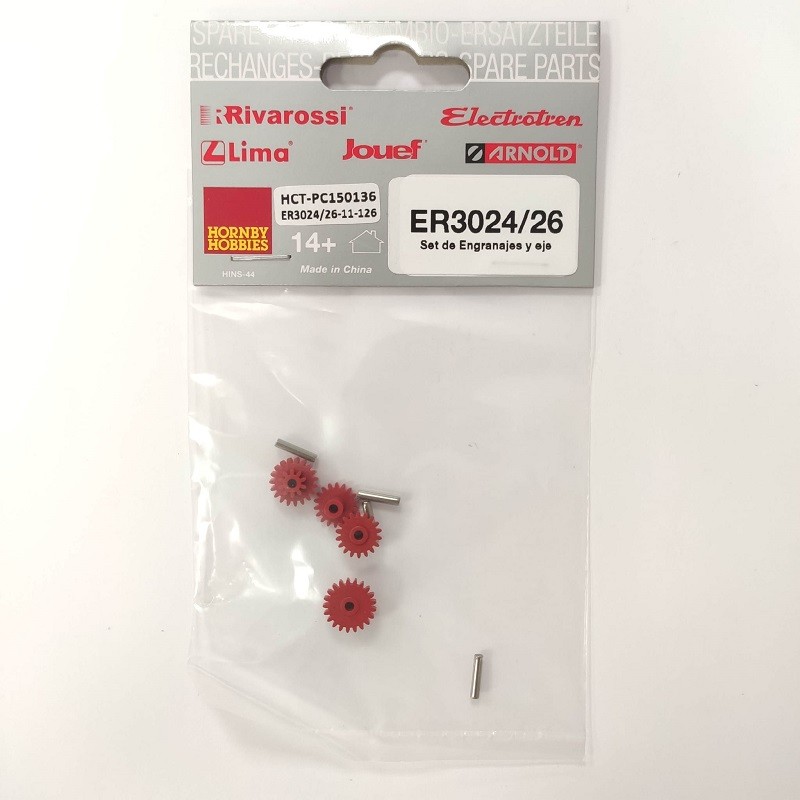 Set de engranajes y ejes ER3024/26 para 278 "Panchorga" Electrotren Escala H0