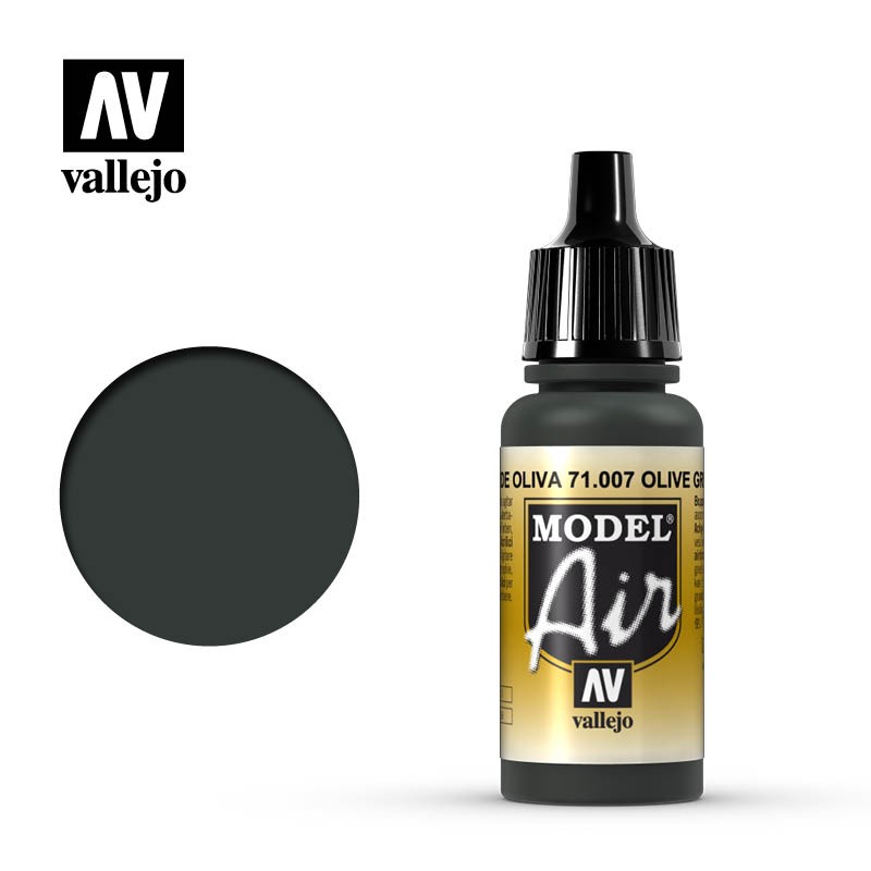Pintura Acrílica, Verde Oliva, 71007 Vallejo, Model Air, 17ml.