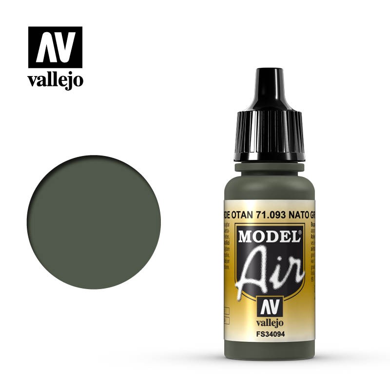 Pintura Acrílica, Verde OTAN 71093 Vallejo, Model Air, 17ml.