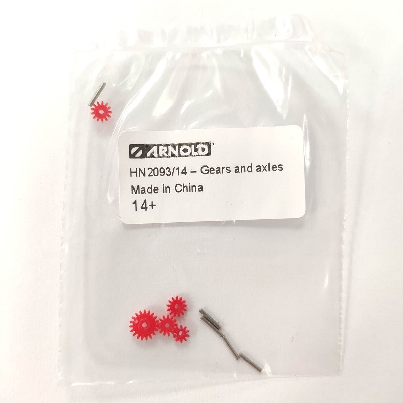 Ejes y engranajes HN2093/14 para la locomotora 252 RENFE Arnold Escala N