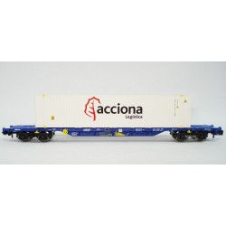 Vagón plataforma con contenedor Acciona HNS6547 Arnold Escala N