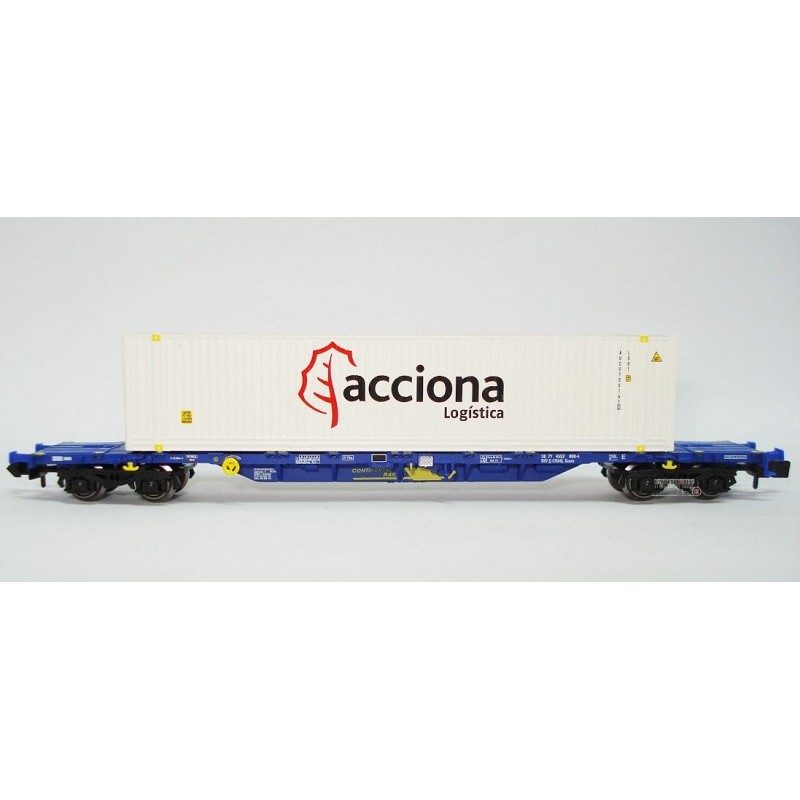 Vagón plataforma con contenedor Acciona HNS6547 Arnold Escala N
