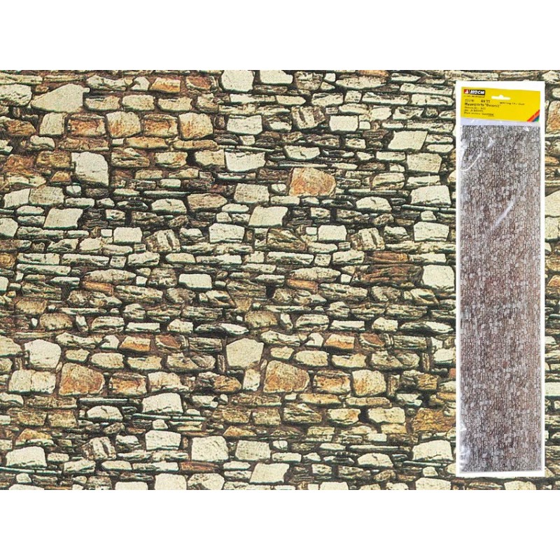 Muro extra largo de dolomitas en cartulina con ligero relieve 64 x 15 cm 57710 NOCH Escala H0