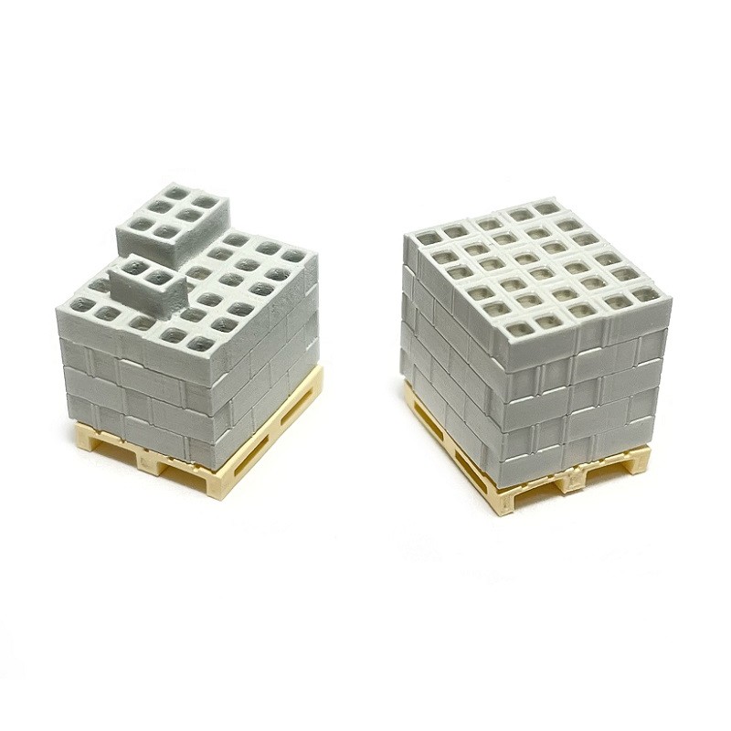 2 palés con bloques de hormigón 221044 87Train Escala H0