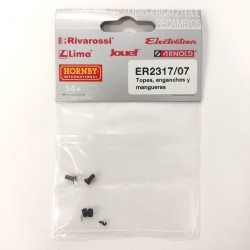 Topes, enganches y mangueras ER2317/07 para locomotora 352 Electrotren Escala H0
