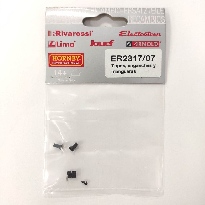 Topes, enganches y mangueras ER2317/07 para locomotora 352 Electrotren Escala H0
