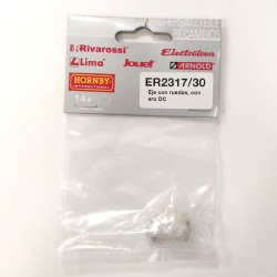 Eje con ruedas, con aro DC ER2317/30 para locomotora 352 Electrotren Escala H0