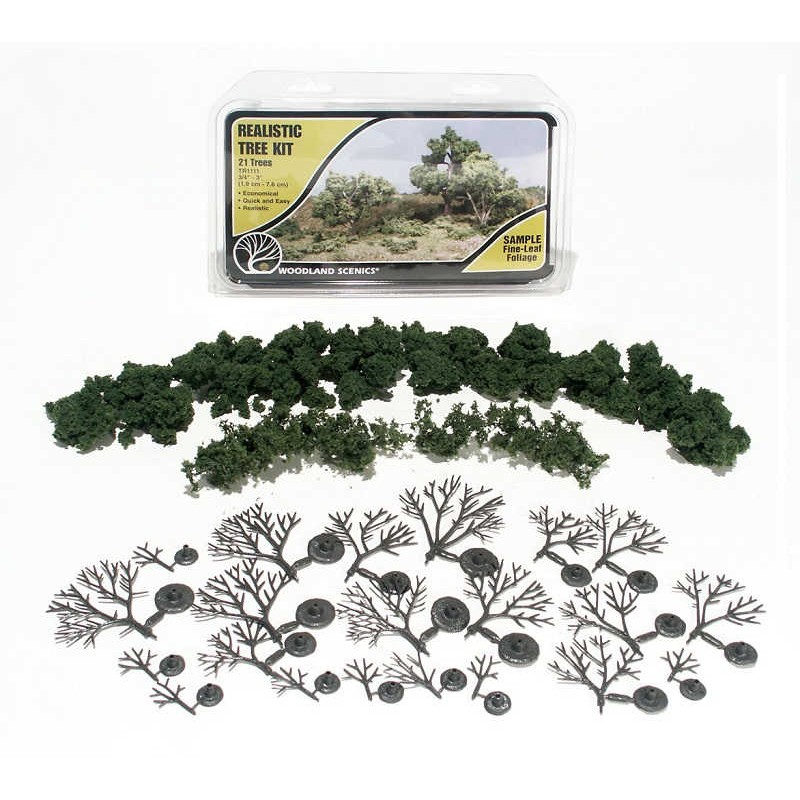 Kit de 21 arboles para montar TR1111 Woodland Scenics