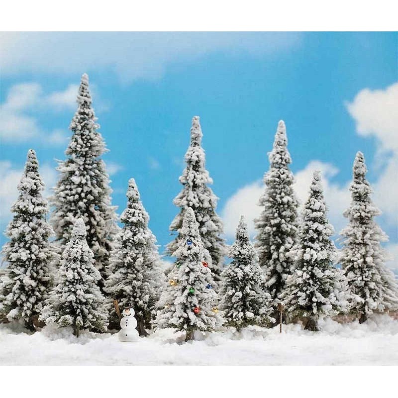 10 abetos nevados de 6,5 a 13,5 cm 6465 Busch