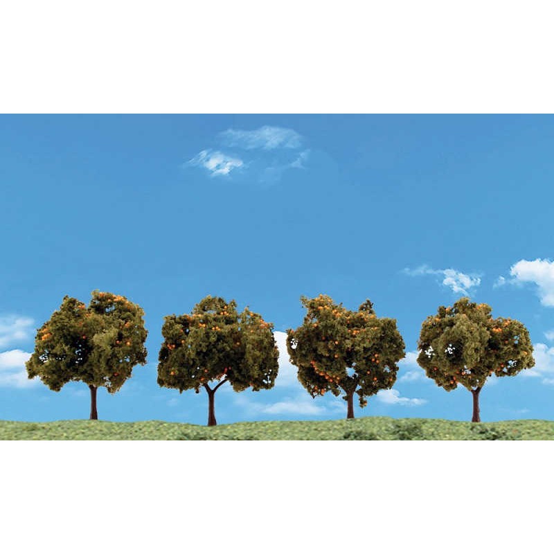 4 naranjos de 5 a 7,6 cm TR3592 Woodland Scenics