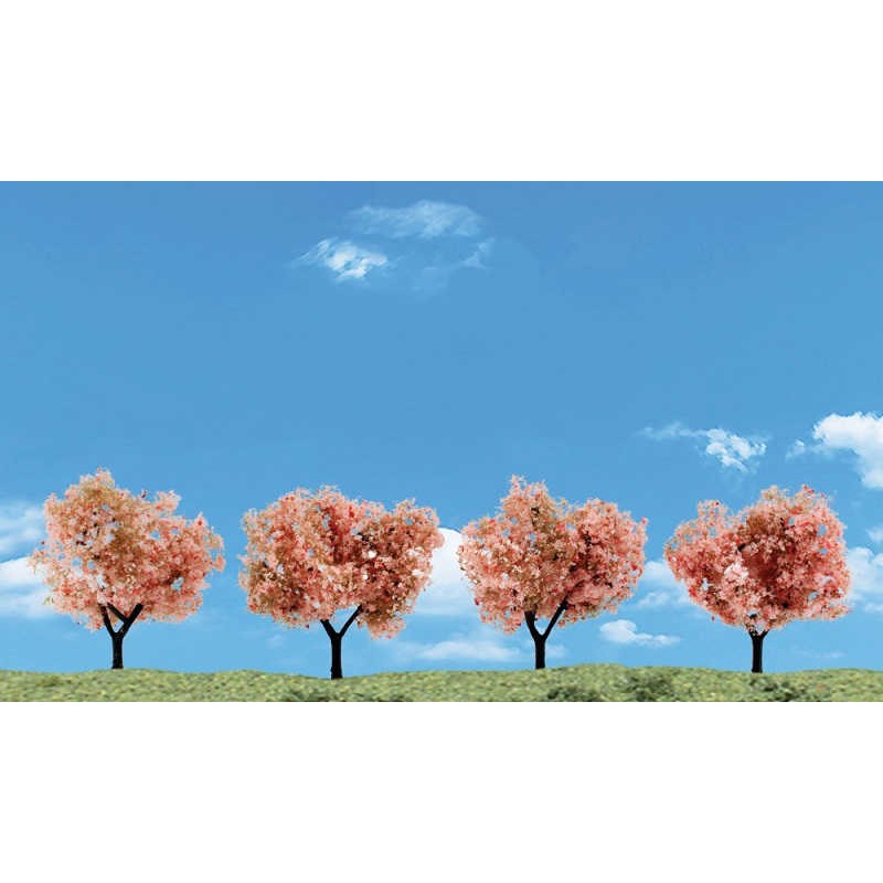 4 árboles en flor de 5 a 7,6 cm TR3593 Woodland Scenics